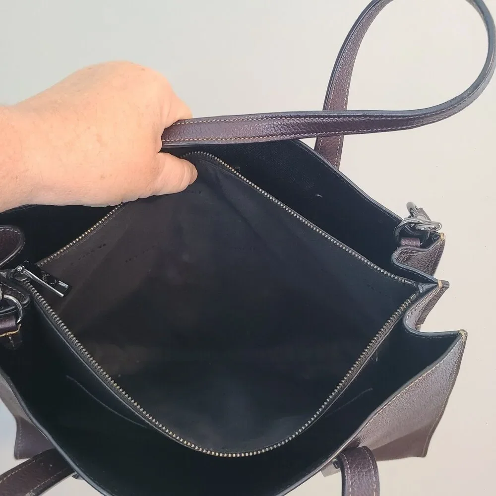Coach Charlie Carryall Leather Tote Bag Crossbody Shoulder Purse Oxblood 25137